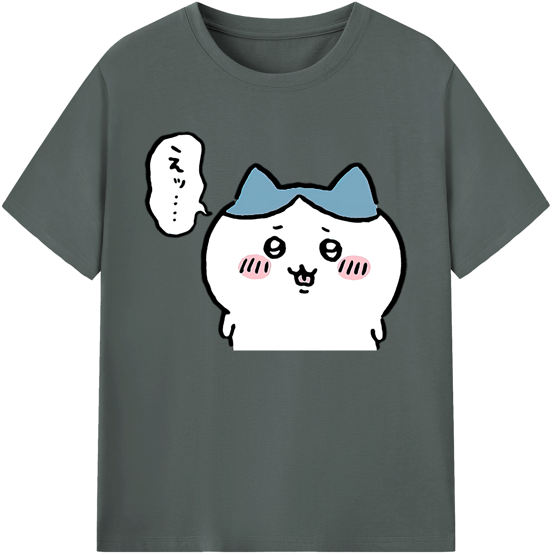 （画像用） ちいかわ ハチワレ Chii-kawa hachiware 綿100％ メンズ半袖Tシャツ｜肌触りやわらか＆通気性